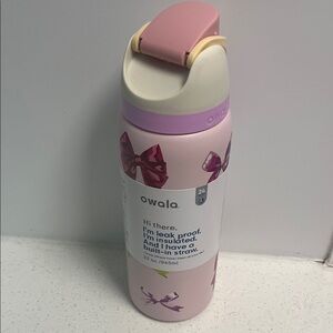 Owala Pink Insulated Water Bottle with Straw